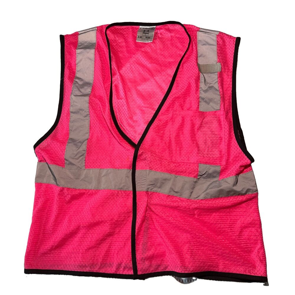 Hot Pink Safety Reflector Vest Small/Medium pocket